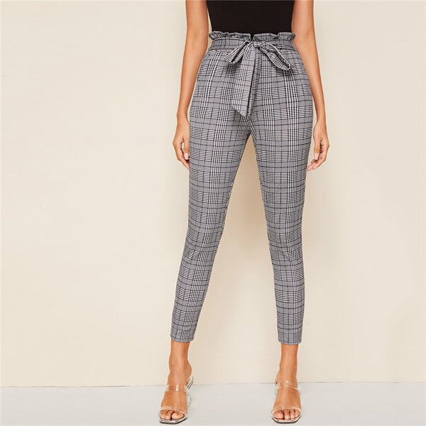 Kimberly Plaid Pencil Pants