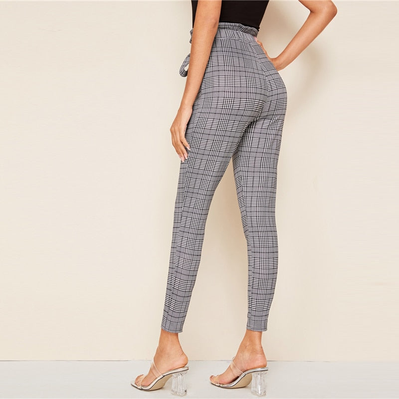 Kimberly Plaid Pencil Pants